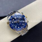 N1 Factory Omega Seamaster Diver 300M Co-Axial Chronometer Chrono N1 Factory Omega Seamaster Diver 300M Co-Axial Chronometer Chronograph 210.20.44.51.03.001 44mm Half Yellow Gold Blue Dial