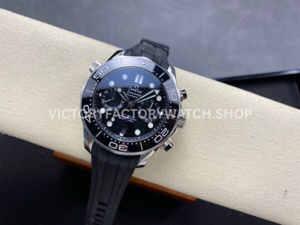 N1 Factory Omega Seamaster Diver 300M Co-Axial Chronometer Chrono ( (3) N1 Factory Omega Seamaster Diver 300M Co-Axial Chronometer Chronograph 210.32.44.51.01.001 44mm Steel Black Rubber Strap Black Dial