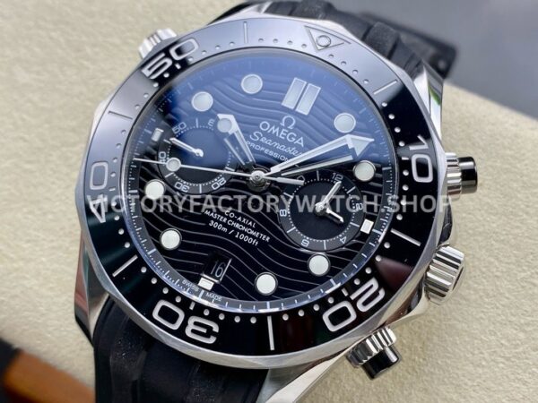 N1 Factory Omega Seamaster Diver 300M Co-Axial Chronometer Chrono ( (5) N1 Factory Omega Seamaster Diver 300M Co-Axial Chronometer Chronograph 210.32.44.51.01.001 44mm Steel Black Rubber Strap Black Dial