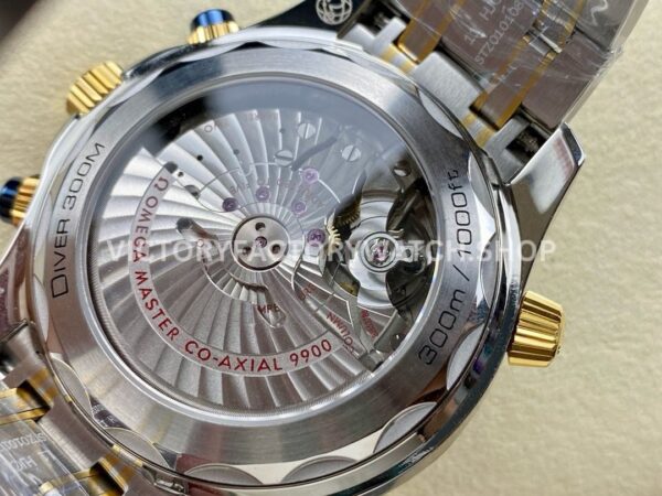N1 Factory Omega Seamaster Diver 300M Co-Axial Chronometer Chrono (7) N1 Factory Omega Seamaster Diver 300M Co-Axial Chronometer Chronograph 210.20.44.51.03.001 44mm Half Yellow Gold Blue Dial