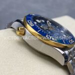 N1 Factory Omega Seamaster Diver 300M Co-Axial Chronometer Chrono (9) N1 Factory Omega Seamaster Diver 300M Co-Axial Chronometer Chronograph 210.20.44.51.03.001 44mm Half Yellow Gold Blue Dial