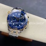N1 Factory Omega Seamaster Diver 300M Co-Axial Chronometer Chronogr (1) N1 Factory Omega Seamaster Diver 300M Co-Axial Chronometer Chronograph 210.20.44.51.03.001 44mm Half Yellow Gold Blue Dial