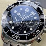 N1 Factory Omega Seamaster Diver 300M Co-Axial Chronometer Chronograp (5) N1 Factory Omega Seamaster Diver 300M Co-Axial Chronometer Chronograph 210.30.44.51.01.001 44mm Full Steel Strap Black Dial