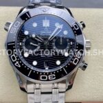 N1 Factory Omega Seamaster Diver 300M Co-Axial Chronometer Chronograp (6) N1 Factory Omega Seamaster Diver 300M Chronograph 210.30.44.51.01.001 44mm full steel strap black dial replica watch