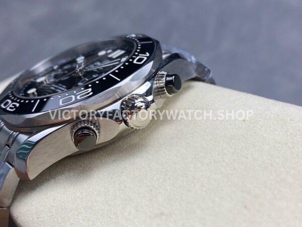 N1 Factory Omega Seamaster Diver 300M Co-Axial Chronometer Chronograp (9) N1 Factory Omega Seamaster Diver 300M Co-Axial Chronometer Chronograph 210.30.44.51.01.001 44mm Full Steel Strap Black Dial