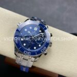 N1 Factory Omega Seamaster Diver 300M Co-Axial Chronometer Chronograph 210.30.44.51.03.001 44mm Full Steel Strap Blue Dial