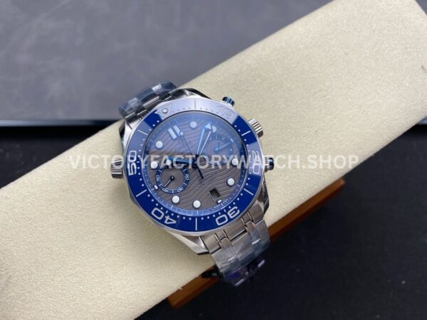 N1 Factory Omega Seamaster Diver 300M Co-Axial Chronometer Chronograph 210.30.44.51.06.001 44mm Full Steel Strap Grey Dial
