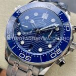 N1 Factory Omega Seamaster Diver 300M Co-Axial Chronometer Chronograph 210.30.44.51.03.001 44mm Full Steel Strap Blue Dial