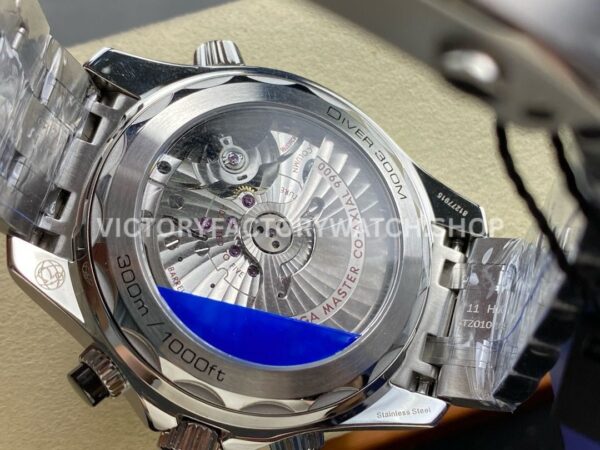 N1 Factory Omega Seamaster Diver 300M Co-Axial Chronometer Chronograph 210.30.44.51.03.001 44mm Full Steel Strap Blue Dial