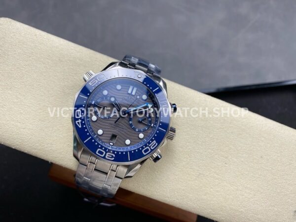 N1 Factory Omega Seamaster Diver 300M Co-Axial Chronometer Chronograph 210.30.44.51.06.001 44mm Full Steel Strap Grey Dial