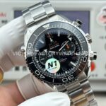 N1 Factory Omega Seamaster Planet Ocean Chronograph 215.30.46.51.01.001 45mm Full Steel Black Dial
