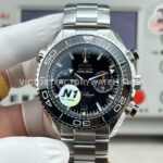 N1 Factory Omega Seamaster Planet Ocean Chronograph 215.30.46.51.01.001 45mm full steel black dial replica watch