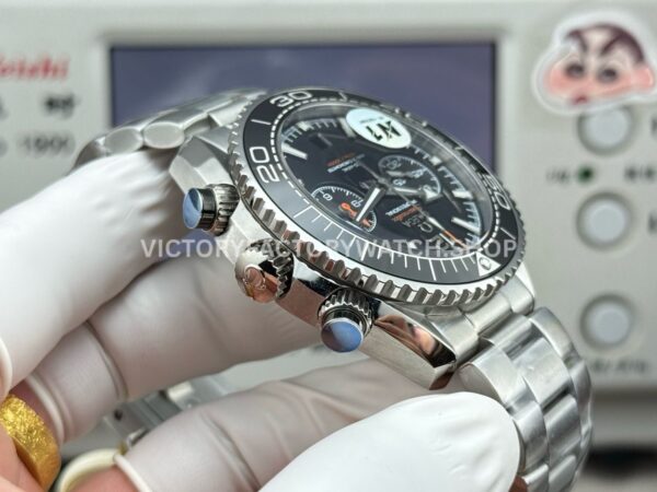 N1 Factory Omega Seamaster Planet Ocean Chronograph 215.30.46.51.01.001 45mm Full Steel Black Dial