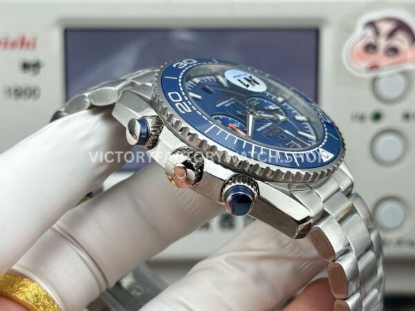 N1 Factory Omega Seamaster Planet Ocean Chronograph 215.30.46.51.03.001 45mm Full Steel Blue Dial