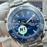 N1 Factory Omega Seamaster Planet Ocean Chronograph 215.30.46.51.03.001 45mm Full Steel Blue Dial