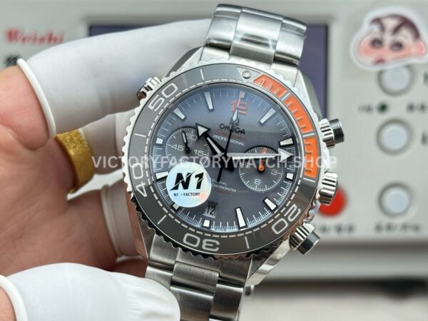 N1 Factory Omega Seamaster Planet Ocean Chronograph 215.92.46.51.99.001 45mm Full Steel Grey Dial (3) N1 Factory Omega Seamaster Planet Ocean Chronograph 215.92.46.51.99.001 45mm Full Steel Grey Dial