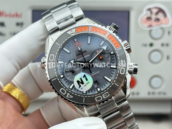 N1 Factory Omega Seamaster Planet Ocean Chronograph 215.92.46.51.99.001 45mm Full Steel Grey Dial (4) N1 Factory Omega Seamaster Planet Ocean Chronograph 215.92.46.51.99.001 45mm Full Steel Grey Dial