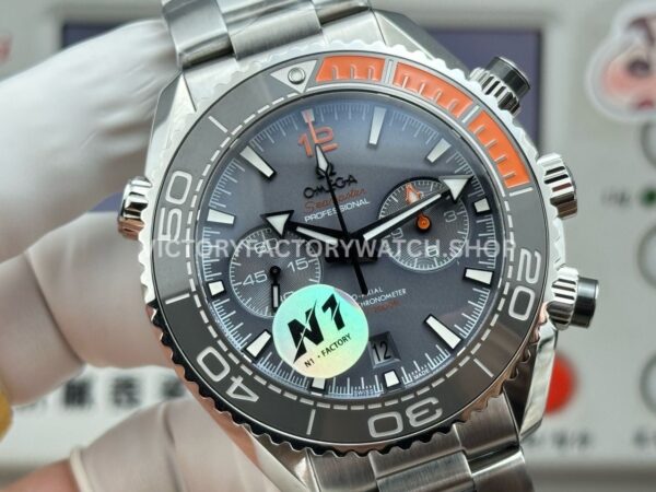 N1 Factory Omega Seamaster Planet Ocean Chronograph 215.92.46.51.99.001 45mm Full Steel Grey Dial (6) N1 Factory Omega Seamaster Planet Ocean Chronograph 215.92.46.51.99.001 45mm Full Steel Grey Dial