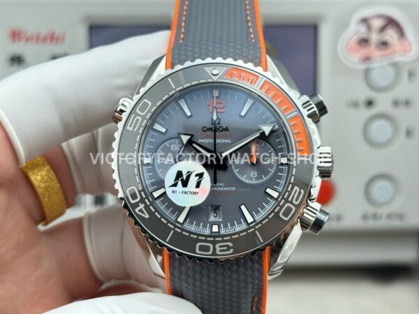 N1 Factory Omega Seamaster Planet Ocean Chronograph 215.92.46.51.99.001 45mm Full Steel Grey Dial N1 Factory Omega Seamaster Planet Ocean Chronograph 215.92.46.51.99.001 45mm steel rubber strap grey dial replica watch