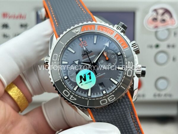 N1 Factory Omega Seamaster Planet Ocean Chronograph 215.92.46.51.99.001 45mm Steel Rubber Strap Grey Dial (6) N1 Factory Omega Seamaster Planet Ocean Chronograph 215.92.46.51.99.001 45mm Steel Rubber Strap Grey Dial