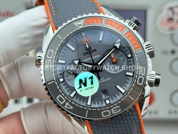 N1 Factory Omega Seamaster Planet Ocean Chronograph 215.92.46.51.99.001 45mm Steel Rubber Strap Grey Dial (8) N1 Factory Omega Seamaster Planet Ocean Chronograph 215.92.46.51.99.001 45mm Steel Rubber Strap Grey Dial