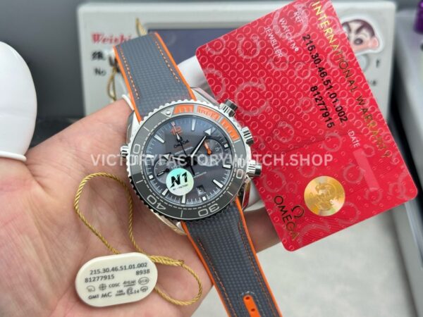 N1 Factory Omega Seamaster Planet Ocean Chronograph 215.92.46.51.99.001 45mm Steel Rubber Strap Grey Dial (9) N1 Factory Omega Seamaster Planet Ocean Chronograph 215.92.46.51.99.001 45mm Steel Rubber Strap Grey Dial