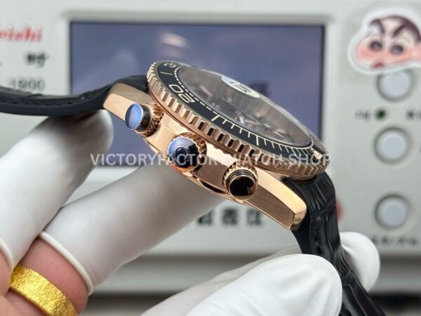 N1 Factory Omega Seamaster Planet Ocean Chronograph 45mm Full Yellow Gold Black Leather Strap Black Dial (1) N1 Factory Omega Seamaster Planet Ocean Chronograph 45mm Full Yellow Gold Black Leather Strap Black Dial