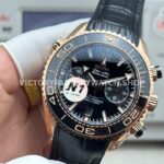 N1 Factory Omega Seamaster Planet Ocean Chronograph 45mm Full Yellow Gold Black Leather Strap Black Dial (4) N1 Factory Omega Seamaster Planet Ocean Chronograph 45mm Full Yellow Gold Black Leather Strap Black Dial