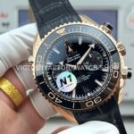 N1 Factory Omega Seamaster Planet Ocean Chronograph 45mm Full Yellow Gold Black Leather Strap Black Dial (8) N1 Factory Omega Seamaster Planet Ocean Chronograph 45mm Full Yellow Gold Black Leather Strap Black Dial