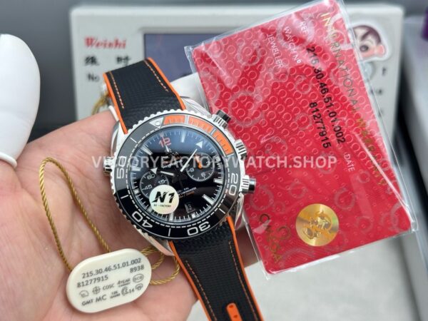 N1 Factory Omega Seamaster Planet Ocean Chronograph215.32.46.51.01.00145mm Steel Rubber Strap Black Dial (8) N1 Factory Omega Seamaster Planet Ocean Chronograph 215.32.46.51.01.001 45mm Steel Ceramic Bezel Rubber Strap Black Dial