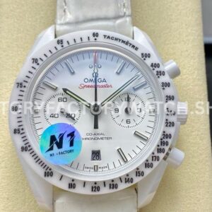 N1 Factory Omega Speedmaster 311.93.44.51.04.002 44mm Ceramic Leather Strap White Dial (1) N1 Factory Omega Speedmaster Moonwatch White Side of the Moon 311.93.44.51.04.002 44mm ceramic leather strap white dial replica watch