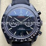 N1 Factory Omega Speedmaster Dark Side of the Moon 311.92.44.51.01.003 44.25mm ceramic canvas strap black dial replica watch