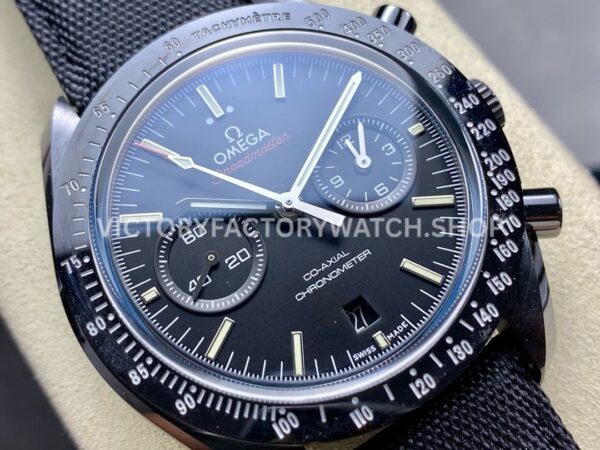 N1 Factory Omega Speedmaster Dark Side Of The Moon 311.92.44.51.01.003 44.25mm Ceramic Canvas Strap Black Dial