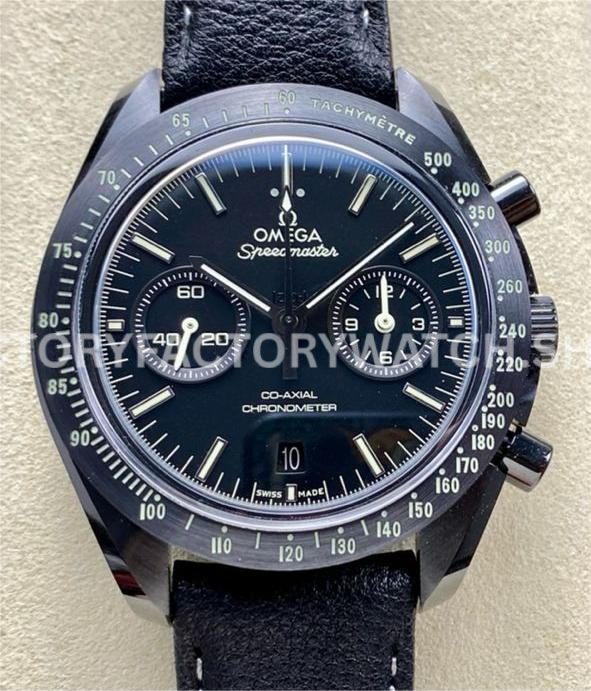 N1 Factory Omega Speedmaster Dark Side of the Moon 311.92.44.51.01.004 44.25mm ceramic leather strap black dial replica watch