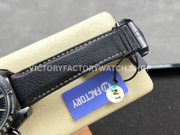 N1 Factory Omega Speedmaster Dark Side Of The Moon 311.92.44.51.01.004 44.25mm Ceramic Leather Strap Black Dial