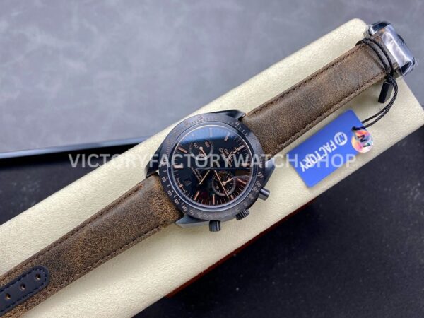 N1 Factory Omega Speedmaster Dark Side Of The Moon 311.92.44.51.01.006 44.25mm Cerami (9) N1 Factory Omega Speedmaster Dark Side Of The Moon 311.92.44.51.01.006 44.25mm Ceramic Leather Strap Black Dial