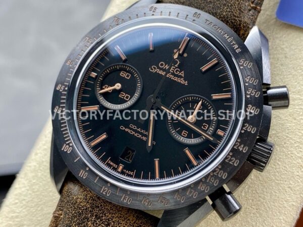 N1 Factory Omega Speedmaster Dark Side Of The Moon 311.92.44.51.01.006 44.25mm Ceramic (1) N1 Factory Omega Speedmaster Dark Side Of The Moon 311.92.44.51.01.006 44.25mm Ceramic Leather Strap Black Dial