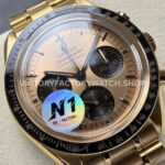 N1 Factory Omega Speedmaster Professional Moonwatch 310.23.42.50.99.001 Full Yellow Gold Pink Dial (5) N1 Factory Omega Speedmaster Professional Moonwatch 310.23.42.50.99.001 42mm Full Yellow Gold Pink Dial