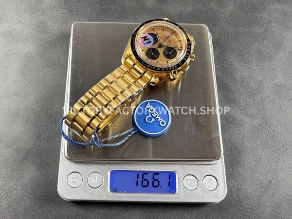N1 Factory Omega Speedmaster Professional Moonwatch 310.23.42.50.99.001 Full Yellow Gold Pink Dial (9) N1 Factory Omega Speedmaster Professional Moonwatch 310.23.42.50.99.001 42mm Full Yellow Gold Pink Dial