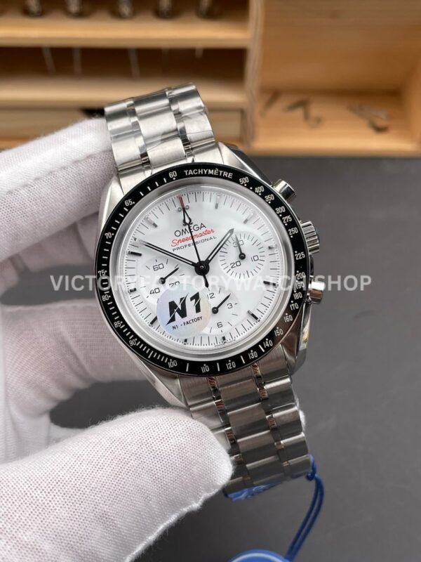 N1 Factory Omega Speedmaster Professional Moonwatch 310.30.42.50.04.001 42mm Full Steel White Dial