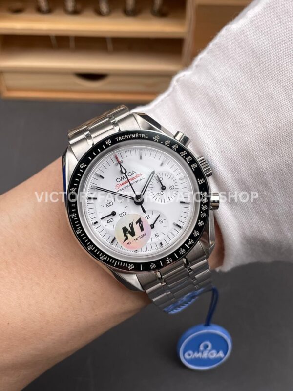 N1 Factory Omega Speedmaster Professional Moonwatch 310.30.42.50.04.001 42mm Full Steel White Dial