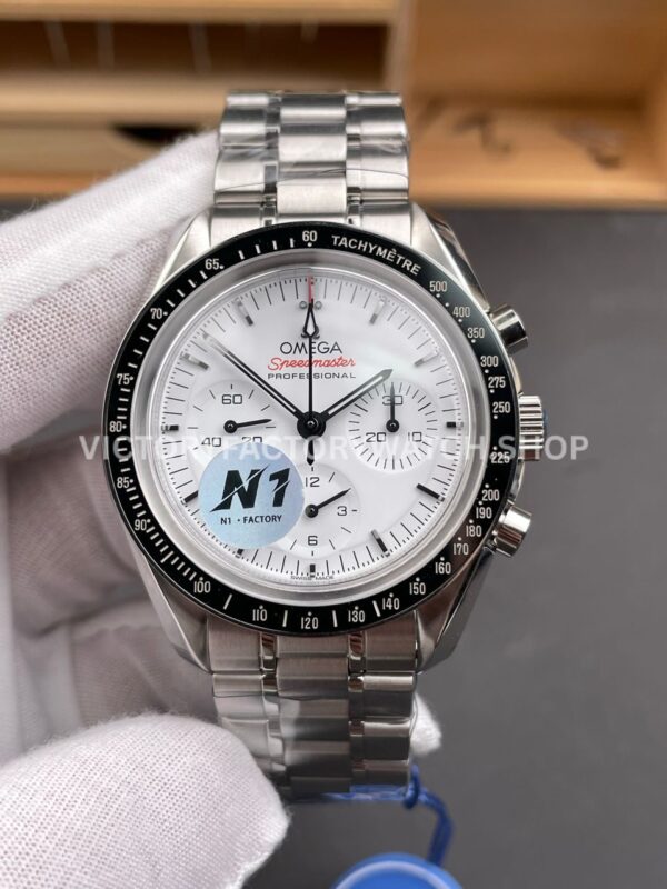 N1 Factory Omega Speedmaster Professional Moonwatch 310.30.42.50.04.001 42mm Full Steel White Dial