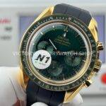 N1 Factory Omega Speedmaster Professional Moonwatch 310.63.42.50.02.001 Gold Rubber Strap Green Dial (3) N1 Factory Omega Speedmaster Professional Moonwatch 310.63.42.50.02.001 42mm Yellow Gold Rubber Strap Green Dial