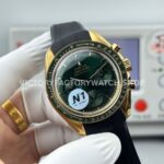 N1 Factory Omega Speedmaster Professional Moonwatch 310.63.42.50.02.001 Gold Rubber Strap Green Dial (6) N1 Factory Omega Speedmaster Professional Moonwatch 310.63.42.50.02.001 42mm Yellow Gold Rubber Strap Green Dial