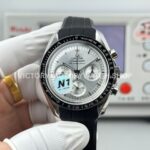 N1 Factory Omega Speedmaster Professional Moonwatch 310.63.42.50.02.001 Steel Rubber Strap Silver Dial (6) N1 Factory Omega Speedmaster Professional Moonwatch 310.63.42.50.02.001 steel rubber strap silver dial replica watch