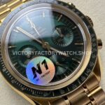 N1 Factory Omega Speedmaster Professional Moonwatch 310.63.42.50.02.001 42mm Full Yellow Gold Green Dial