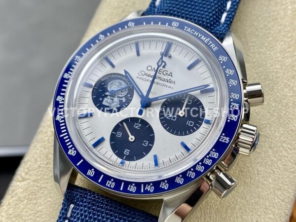 N1 Factory Omega Speedmaster Silver Snoopy Award 50th Anniversary 310.32 (8) N1 Factory Omega Speedmaster Silver Snoopy Award 50th Anniversary 310.32.42.50.02.001 42mm Steel Textile Strap White Dial