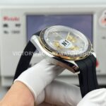 N1 Factory Omega Speedmaster Professional Moonwatch 310.20.42.50.02.001 42mm Yellow Gold Rubber Strap Silver Dial