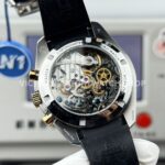 N1 Factory Omega Speedmaster Professional Moonwatch 310.20.42.50.02.001 42mm Yellow Gold Rubber Strap Silver Dial