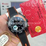 N1 Factory Omega Seamaster Planet Ocean Chronograph 215.92.46.51.01.001 45mm Black DLC-coated Rubber Strap Black Dial